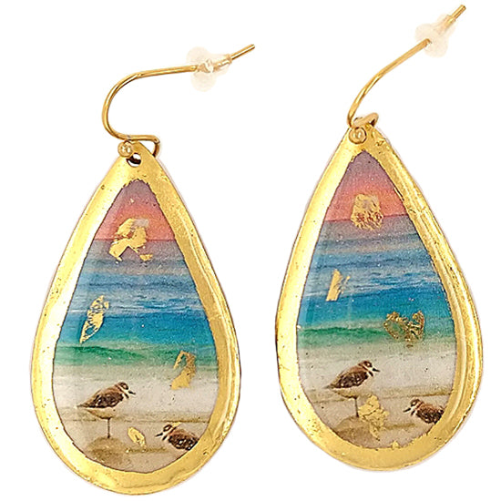 Sanibel Sunset teardrop Earrings, Large