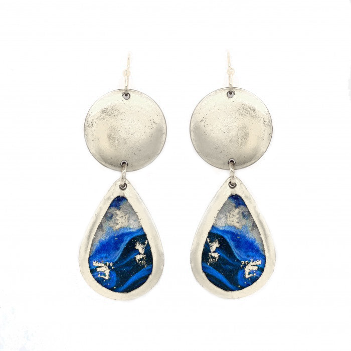 Earrings by Evocateur &quot;Cast Yourself on Every Wave&quot; Mini Teardrop