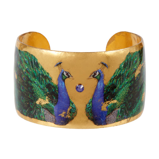 &quot;Two Peacocks&quot; Cuff by Evocateur