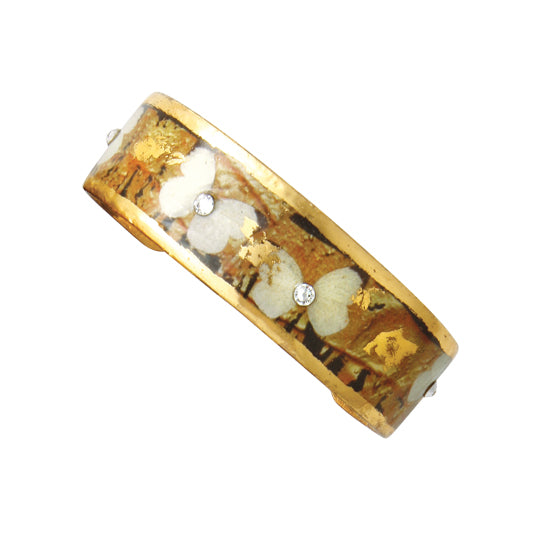 22Kt Gold Leaf, &quot;Date Night&quot; Butterfly Cuff by Evocateur -  3/4&quot; Wide