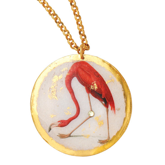 Macy's Diamond Accent Flamingo Pendant Necklace in 14k Rose Gold-Plated  Sterling Silver, 16