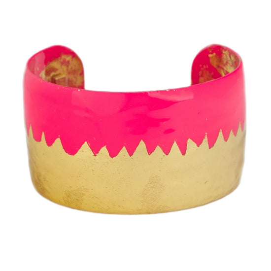 "Skyline" Neon Pink 1.5"Cuff Bracelet by Evocateur