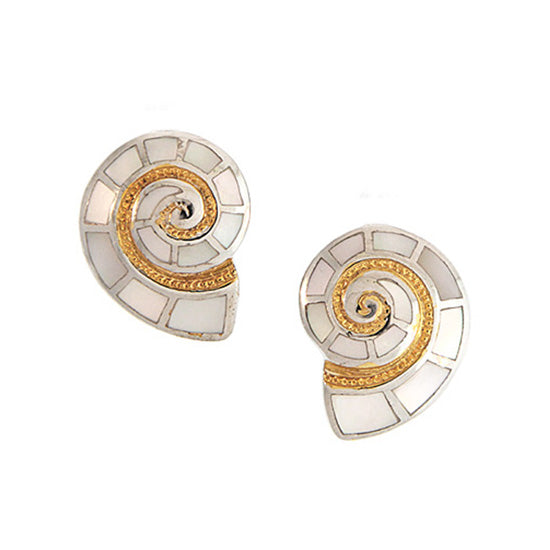 Sterling Nautilus Earrings