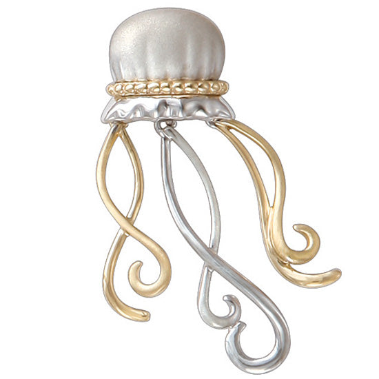 Jellyfish Pendant, Sterling &amp; 14Kt
