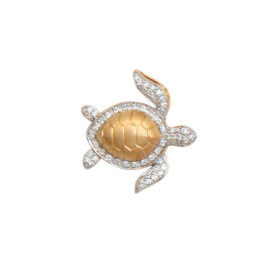 14Kt Gold Turtle Pendant