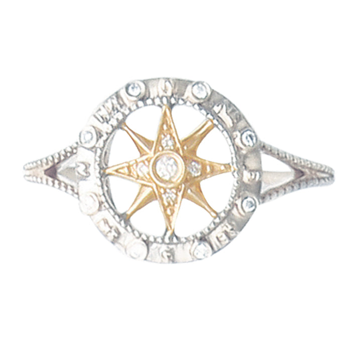 Compass Rose Ring, 14Kt