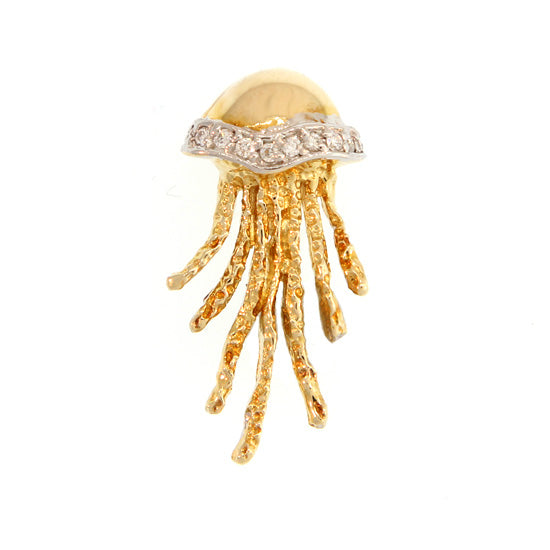 Jellyfish Pendant, 14Kt