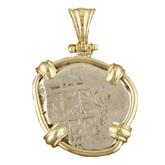 Spanish 2 Reales Silver Coin Pendant