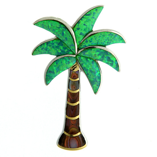 Sterling Palm Tree Pendant