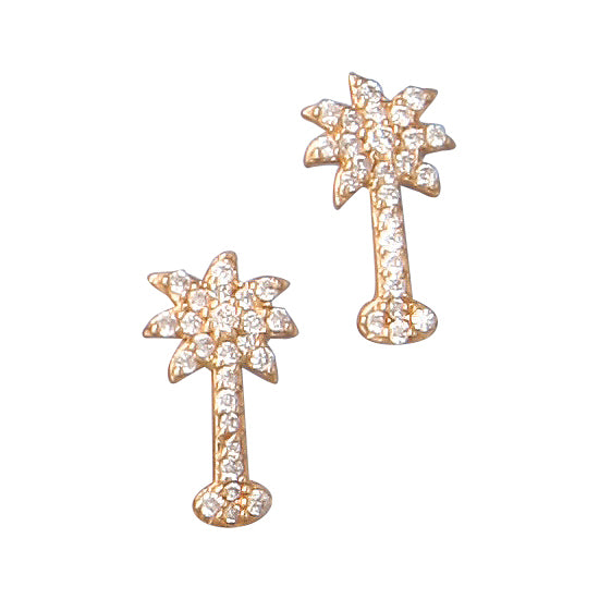 Diamond Palm Tree Earrings