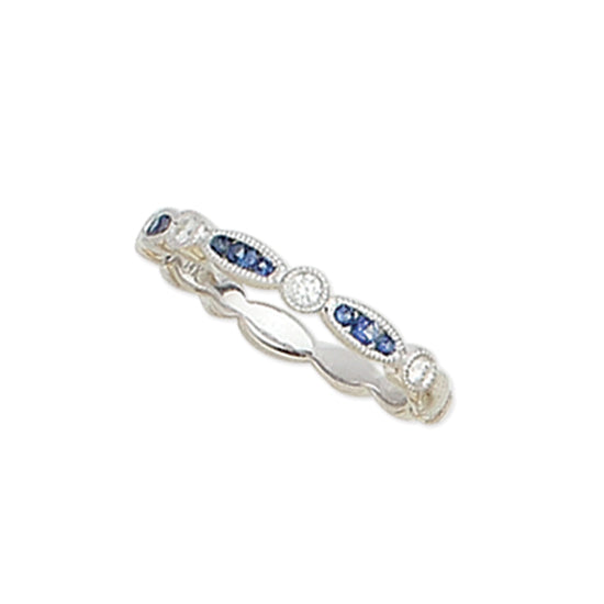 Sapphire and Diamond Stack Ring