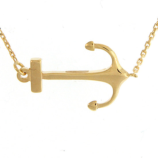 Sideways Anchor Necklace