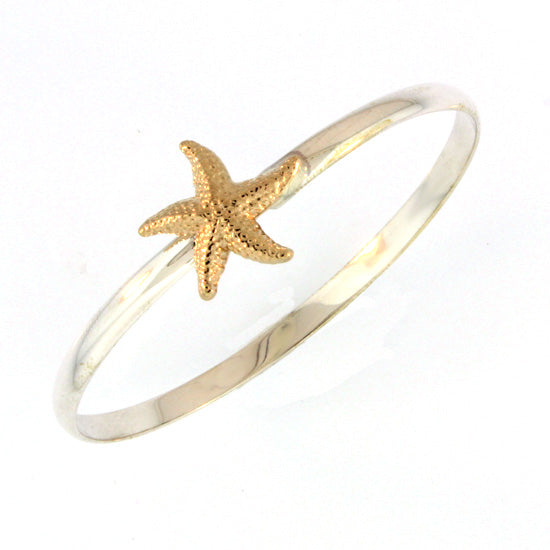 Sterling and Gold Starfish Bracelet