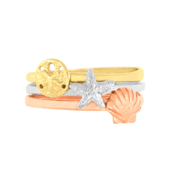 Starfish Stack Ring, 14Kt