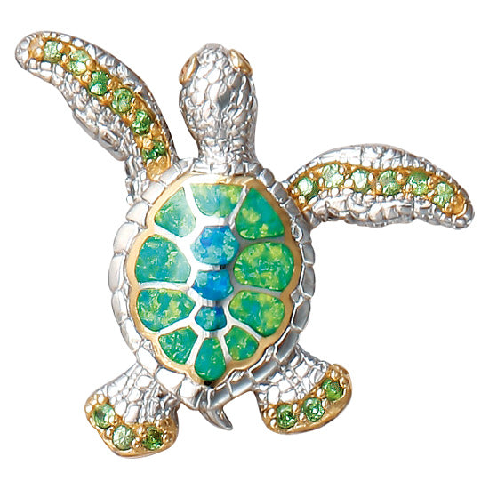 Turtle Pendant, Sterling