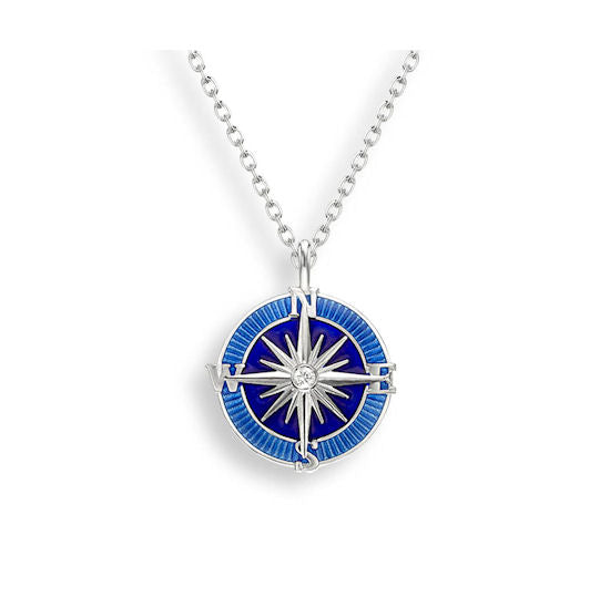 Sterling Compass Rose Necklace