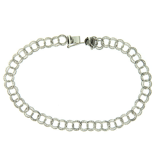 Charm Bracelet, 14Kt White Gold