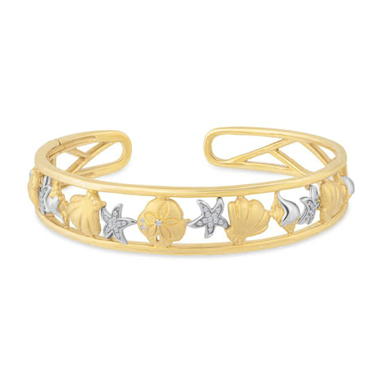 Shell Cuff Shell Cuff, 14Kt and Diamonds - Cedar Chest Sanibel