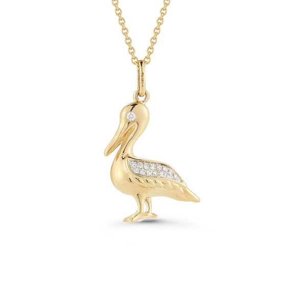 Diamond Pelican Necklace