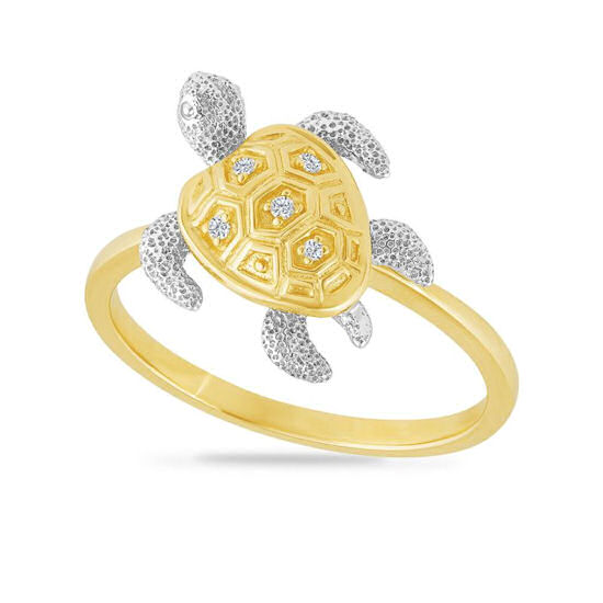 Sea Turtle Ring Diamond Ruby 14k Yellow Gold Movable Head Legs Baby Se –  The Jewelry Gallery of Oyster Bay