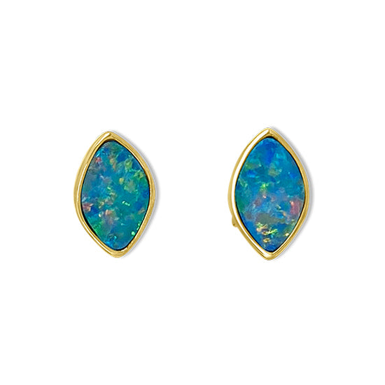 Opal Earrings, 14Kt
