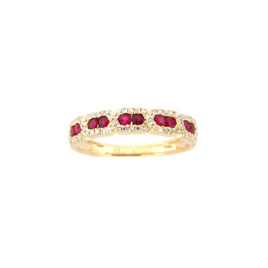 Ruby and Diamond Band Ring