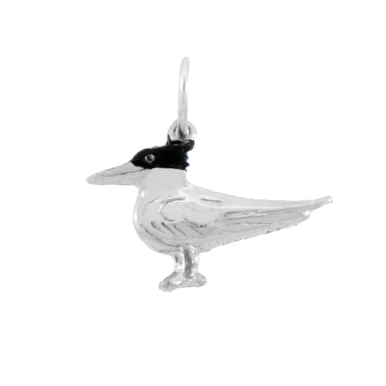 3-D Royal Tern Charm 14Kt White Gold