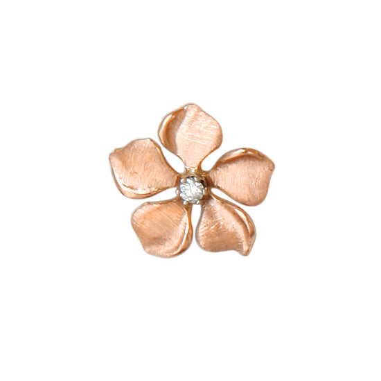Medium 14Kt Pink Gold Periwinkle Flower Pendant