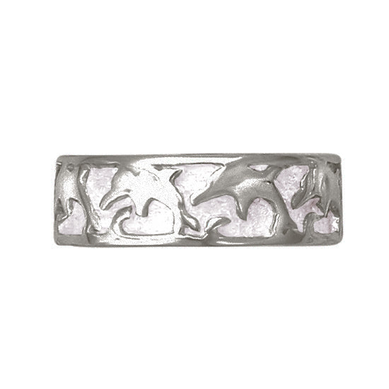 Dolphin and Wave Band, Sterling