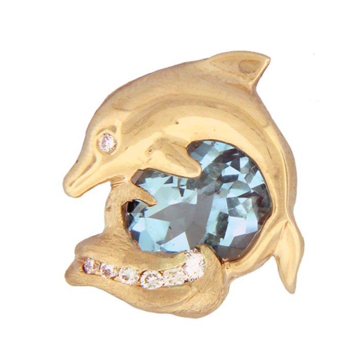 Dolphin on Wave Pendant