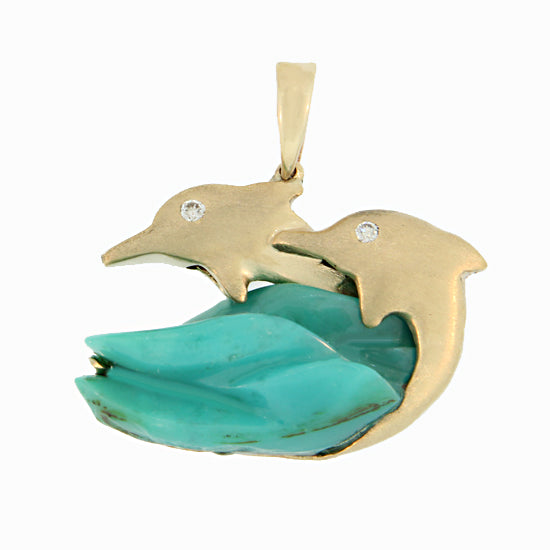 Dolphin Chrysocolla Pendant