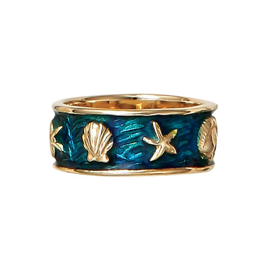 Enamel Shell Ring - Cedar Chest Sanibel