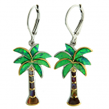 Sterling Palm Tree Earrings